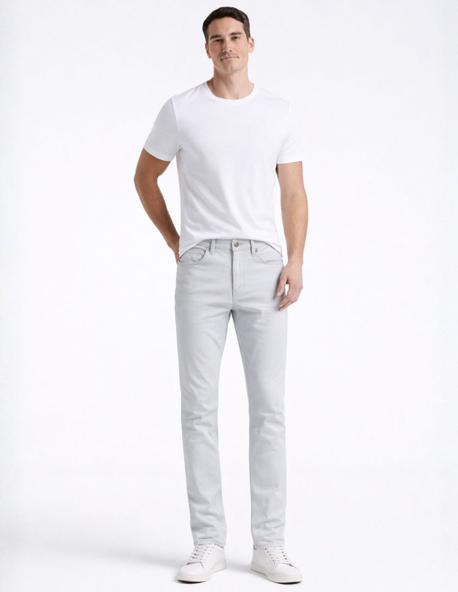 Pantalón slim de algodón para hombre 4