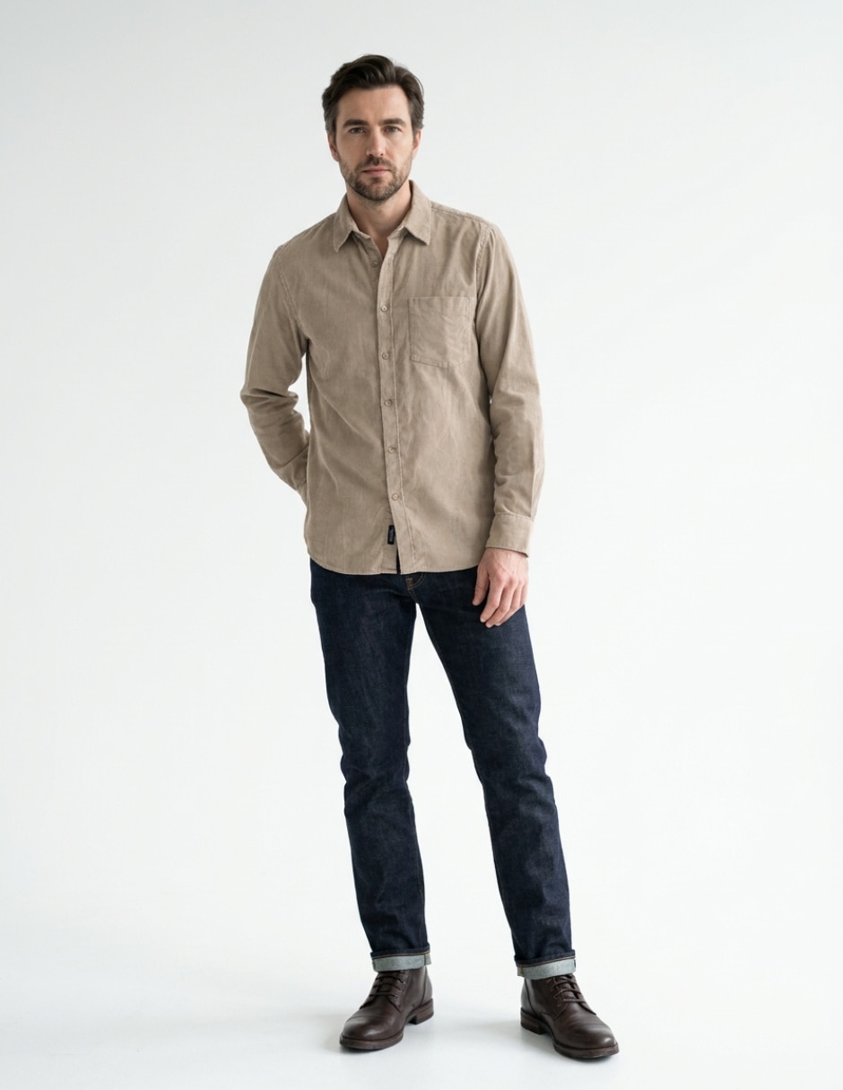 Camisa de pana para hombre 3