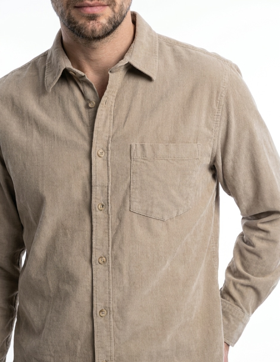 Camisa de pana para hombre 4