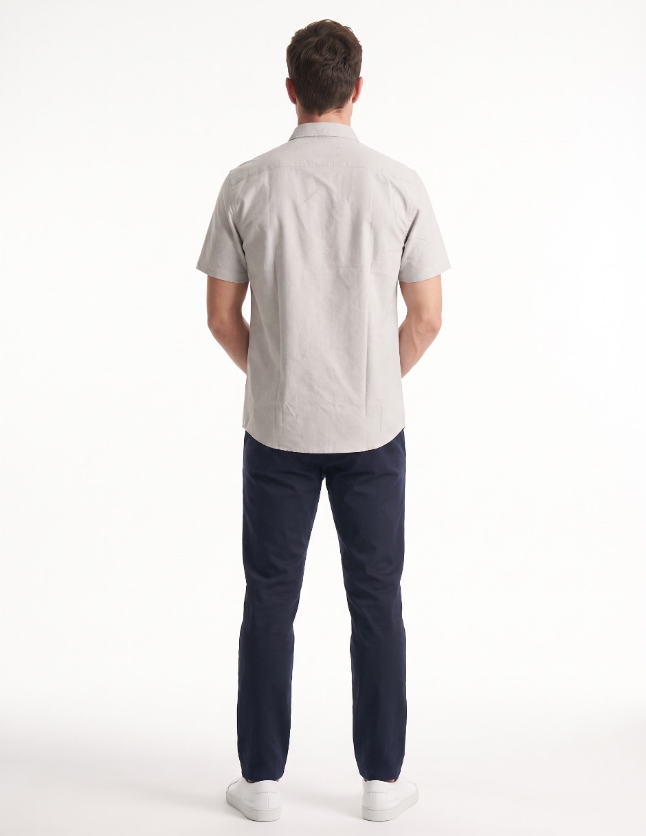 Camisa casual de algodón manga corta para hombre 2