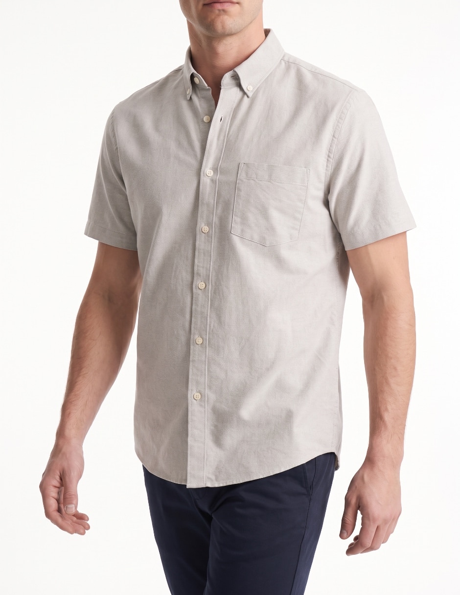 Camisa casual de algodón manga corta para hombre 4