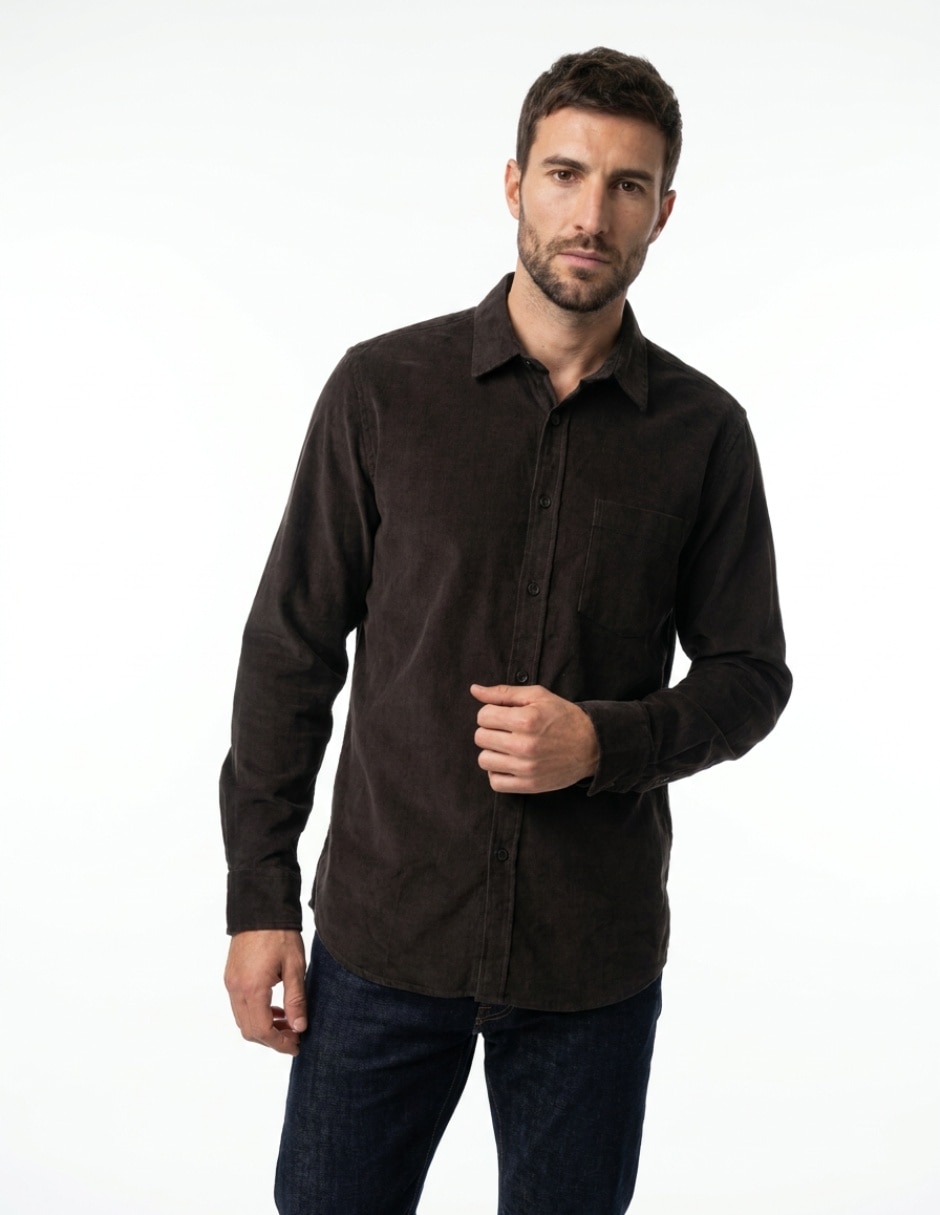 Camisa de pana para hombre