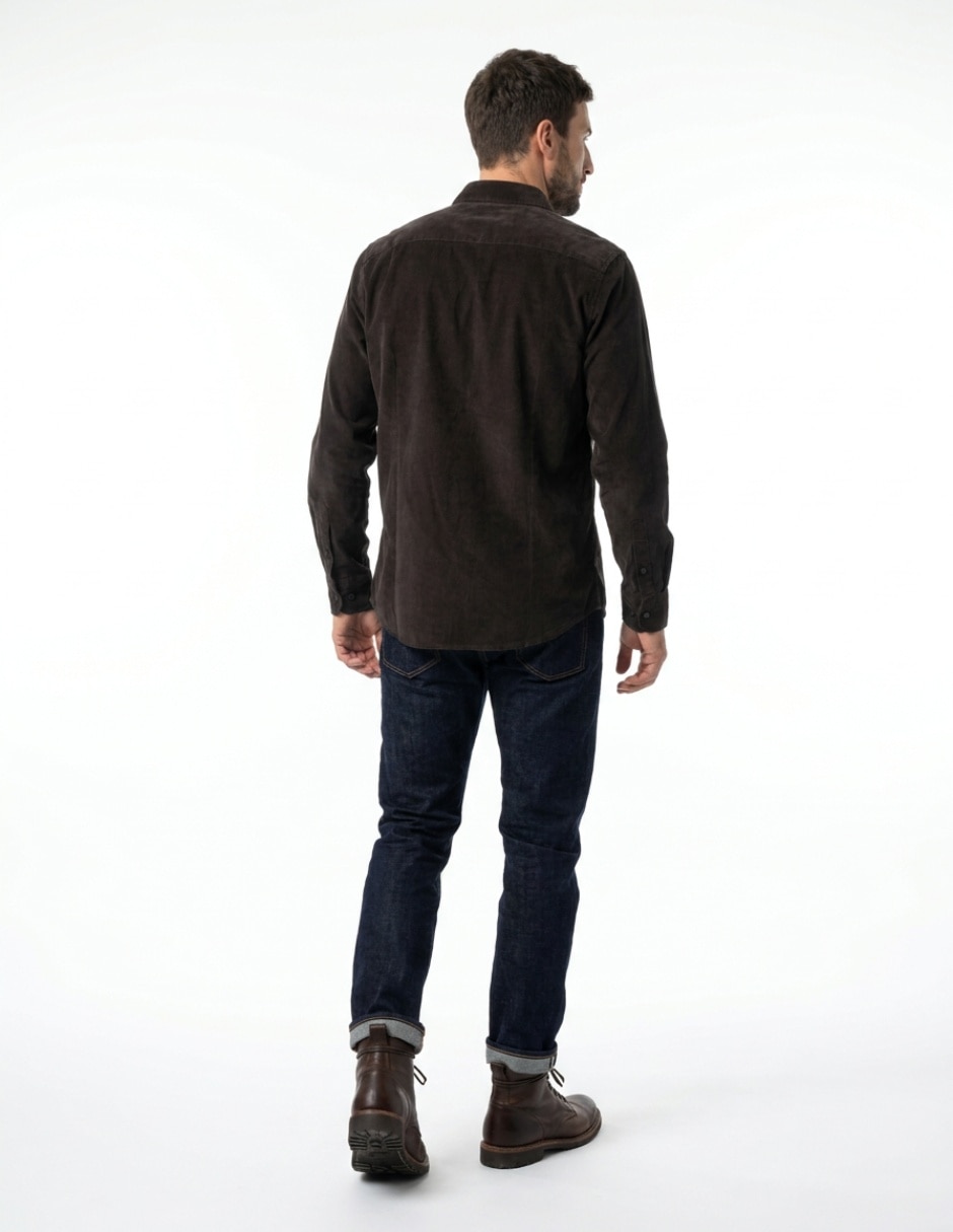 Camisa de pana para hombre 2