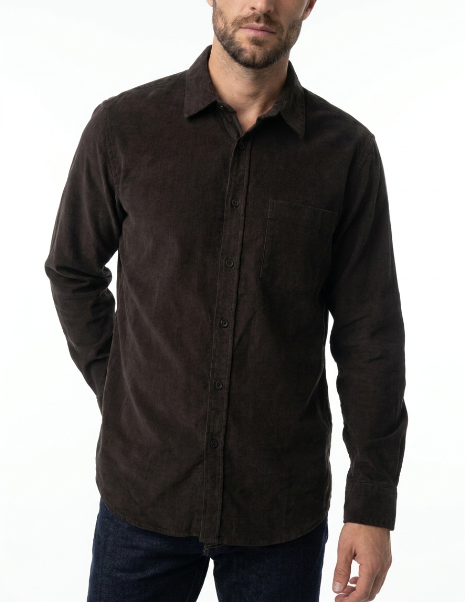 Camisa de pana para hombre 4