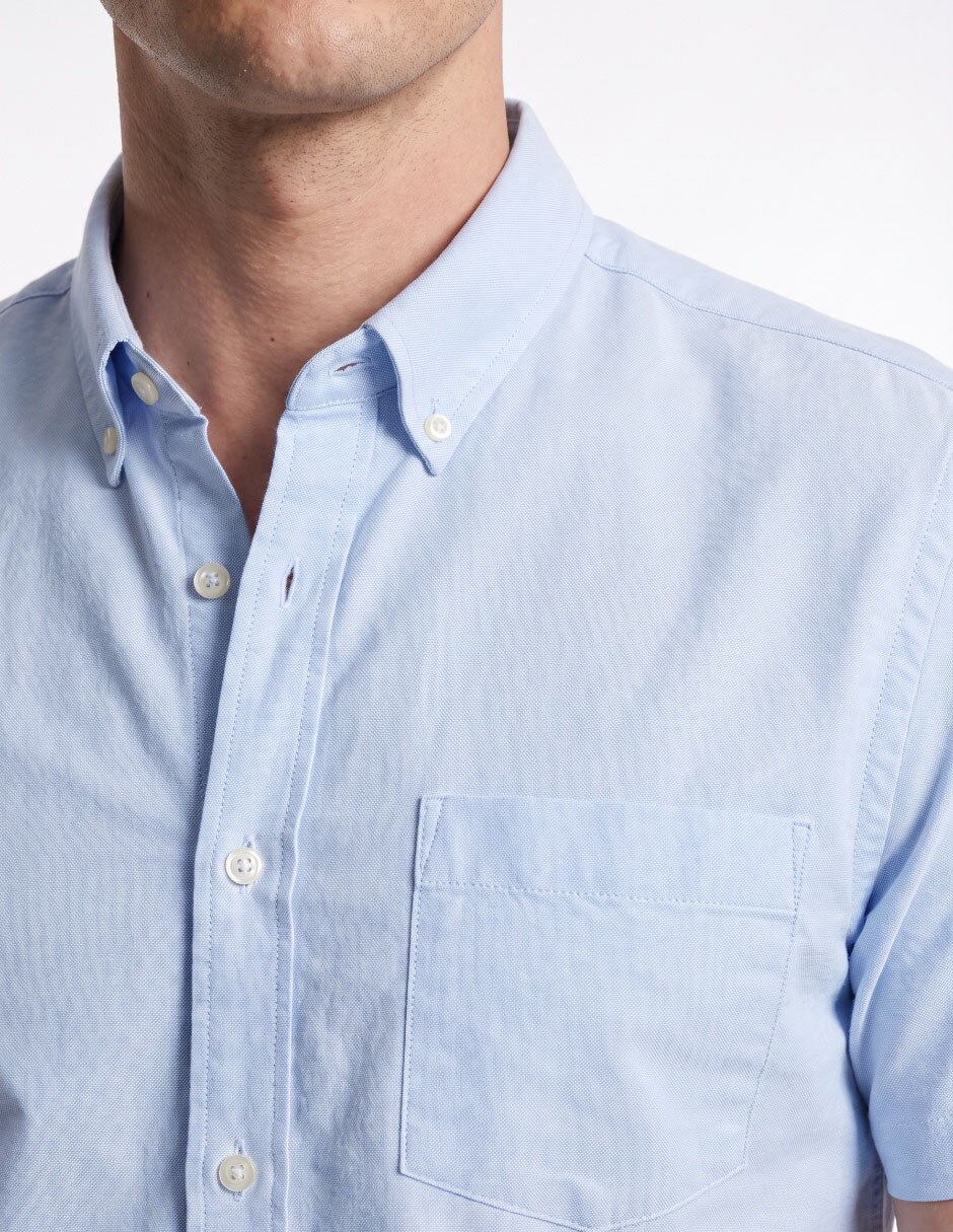 Camisa casual de algodón manga corta para hombre 4