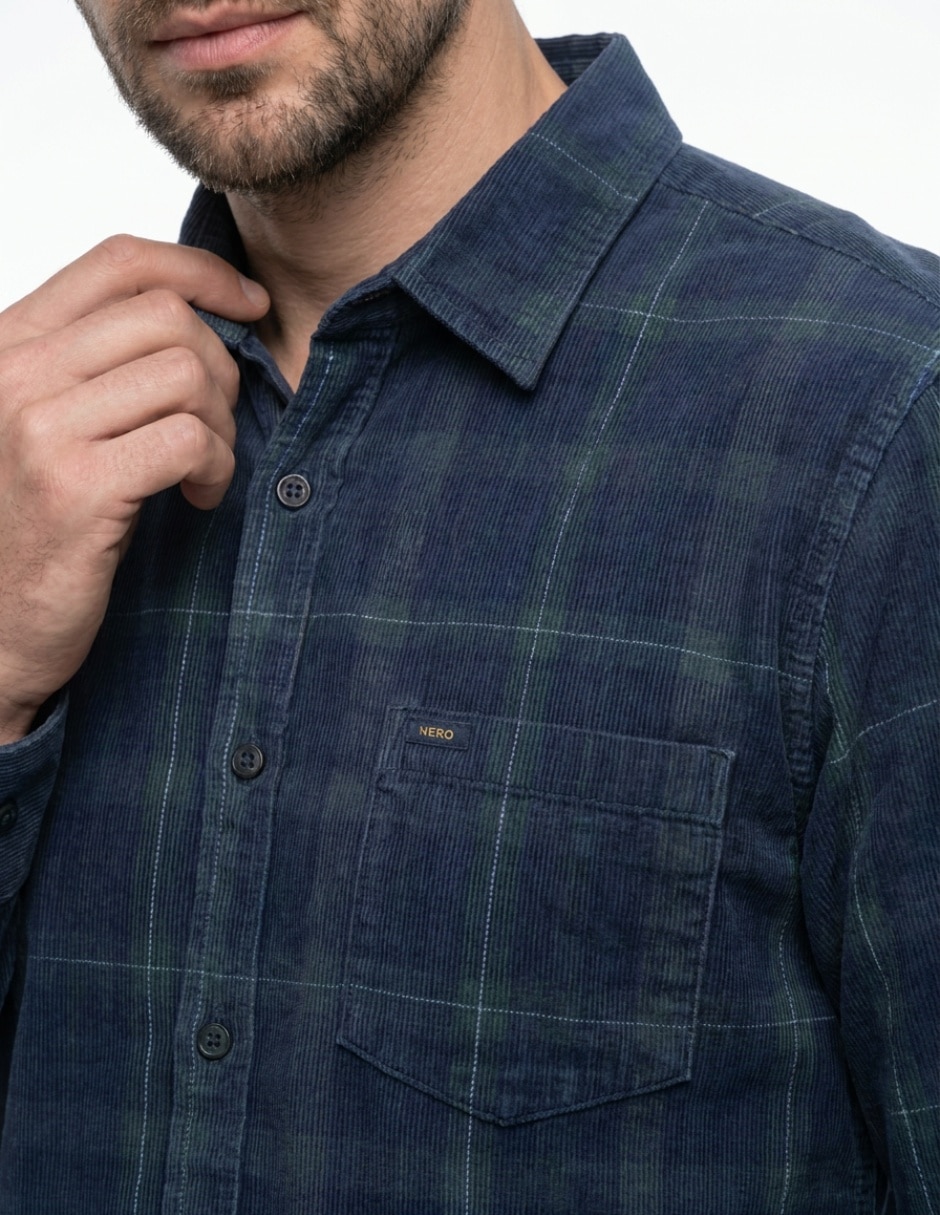 Camisa de pana para hombre 4