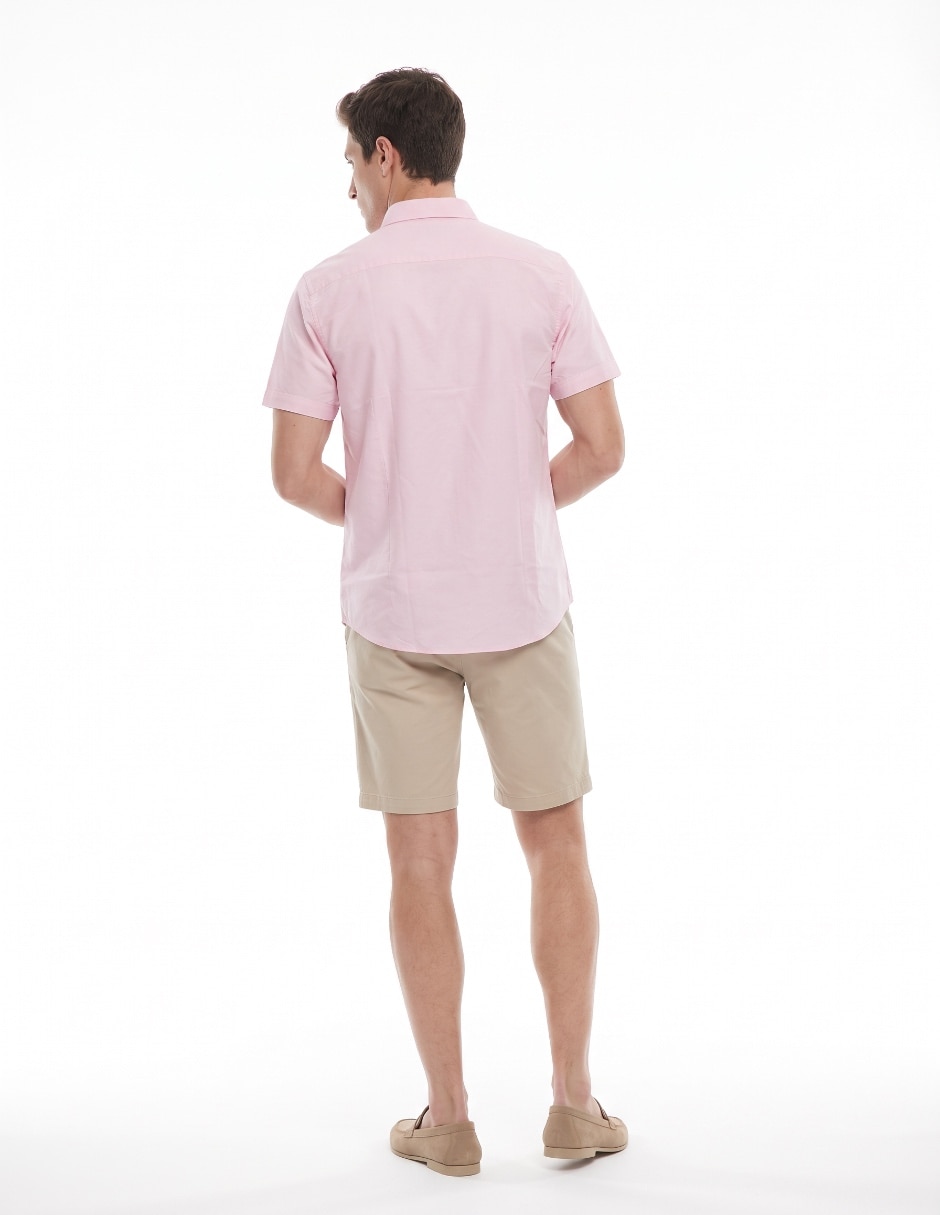 Camisa casual de algodón manga corta para hombre 2