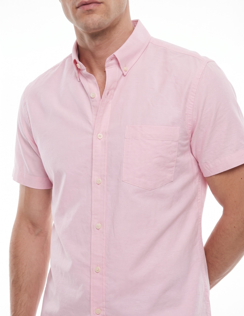Camisa casual de algodón manga corta para hombre 4