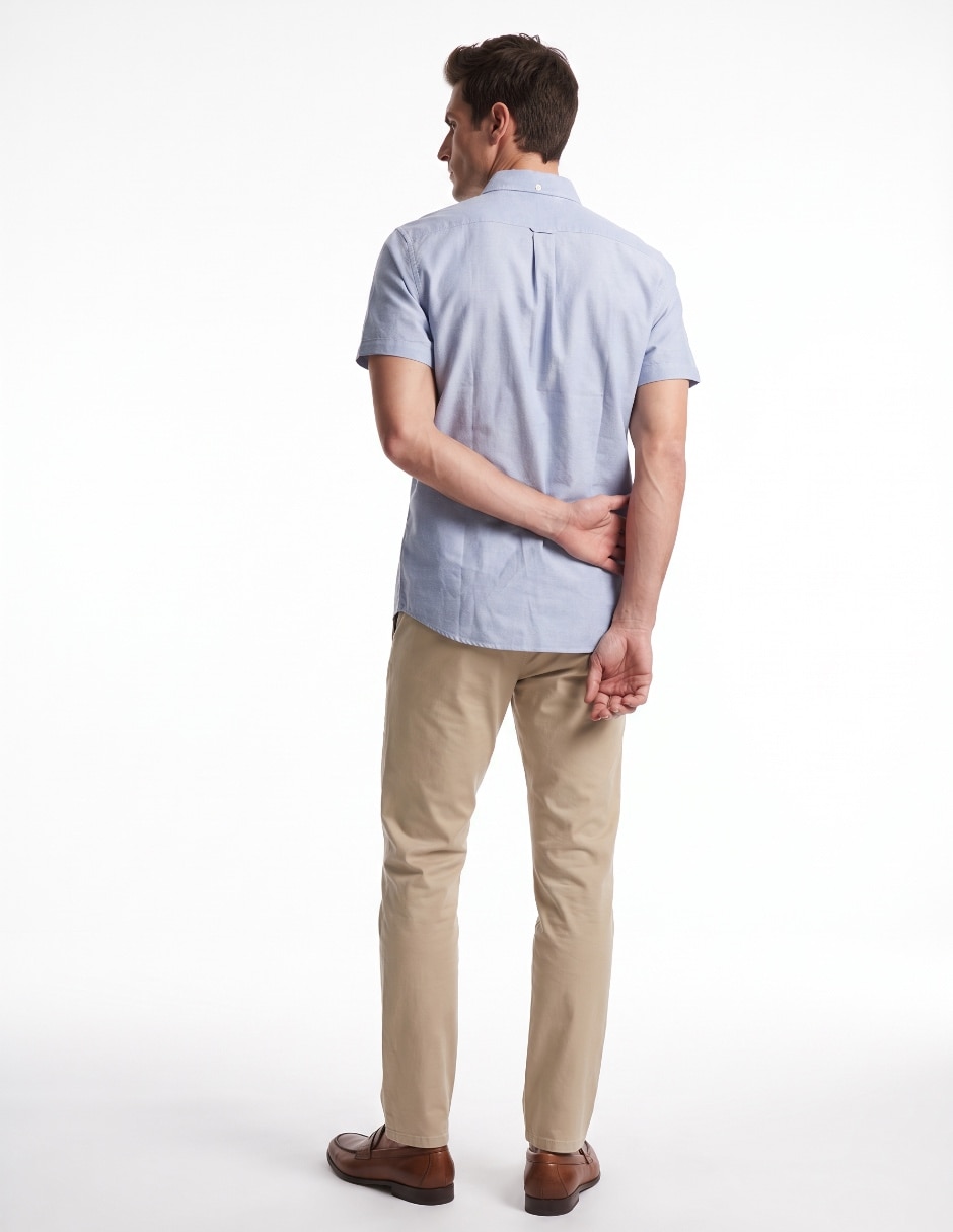 Camisa casual de algodón manga corta para hombre 2