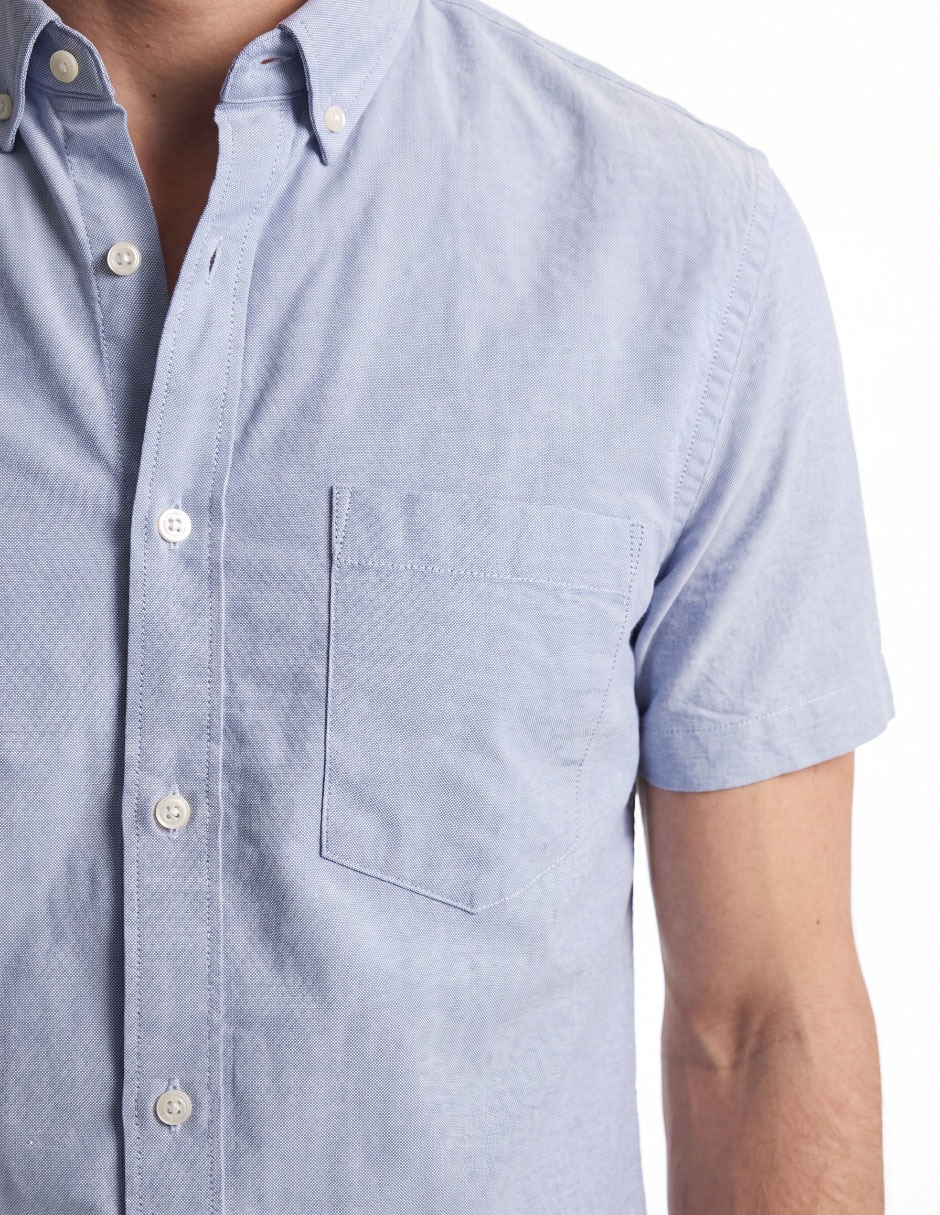 Camisa casual de algodón manga corta para hombre 4