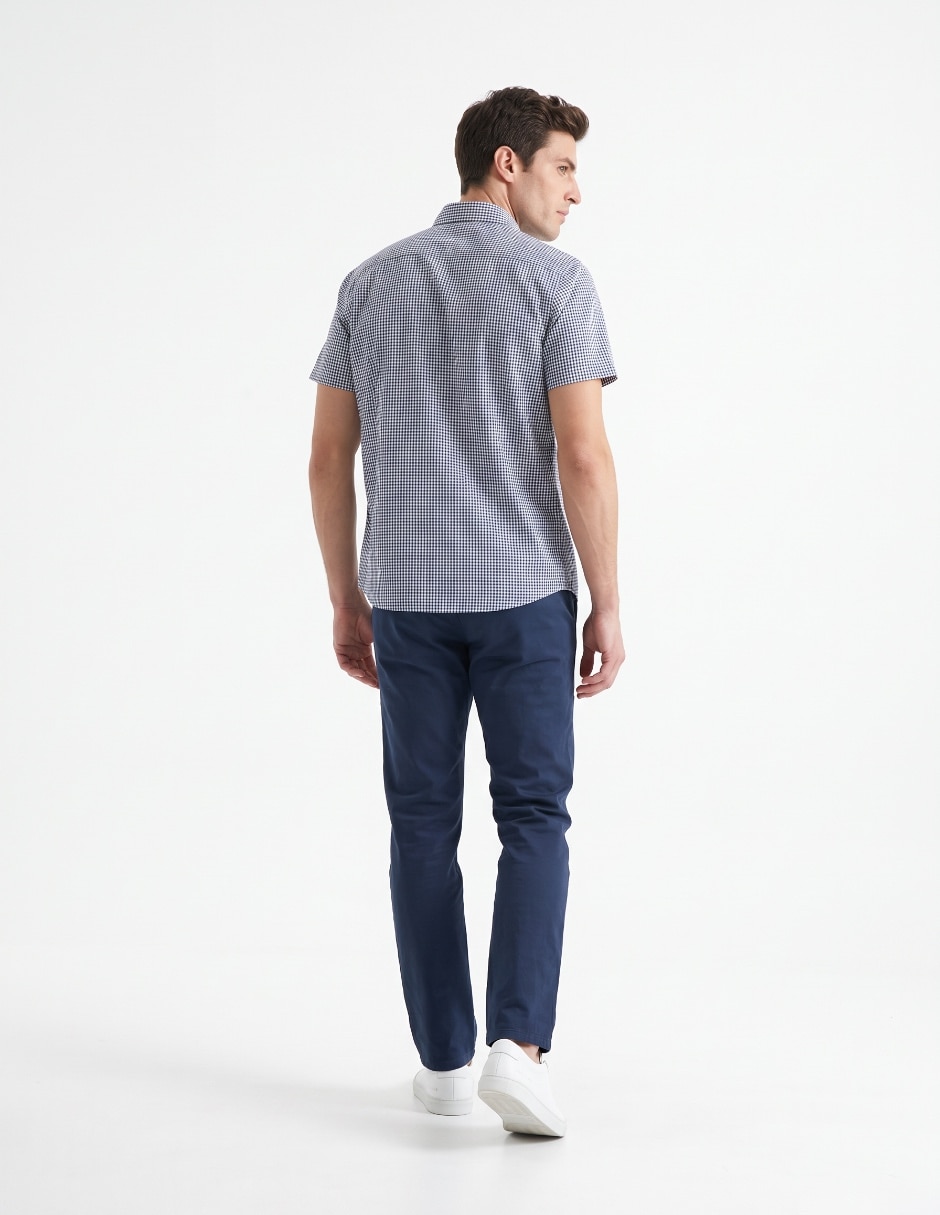 Camisa casual de algodón manga corta para hombre 2