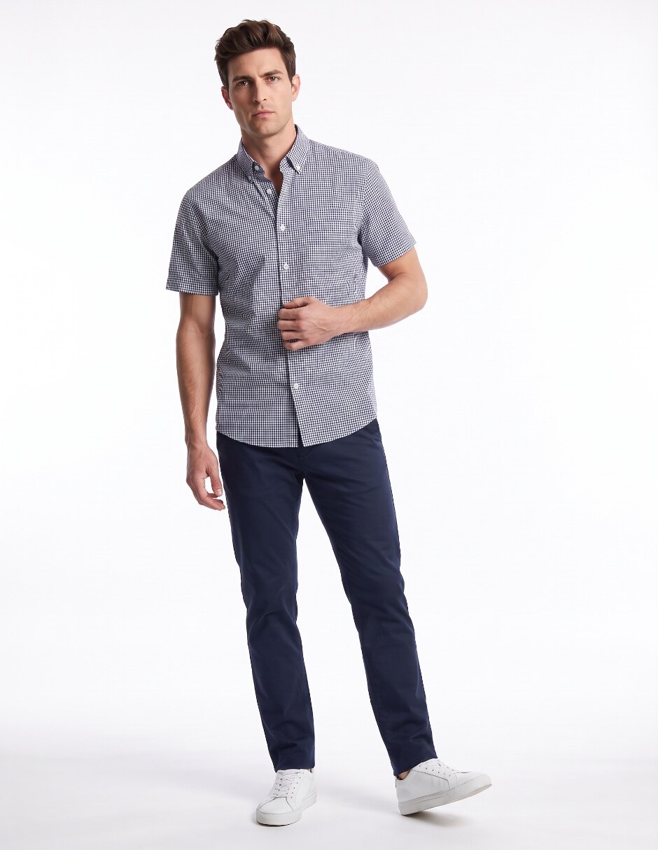 Camisa casual de algodón manga corta para hombre 3