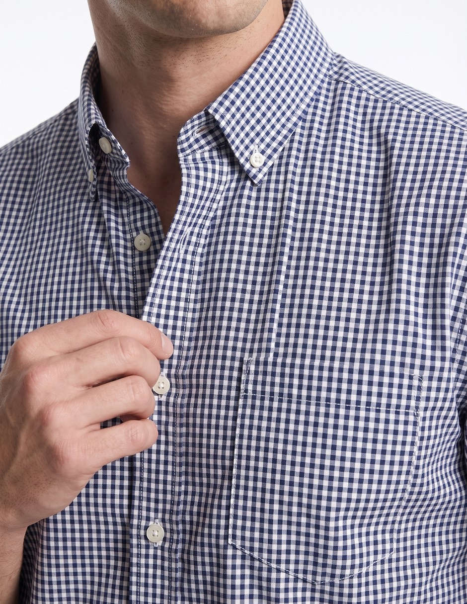 Camisa casual de algodón manga corta para hombre 4