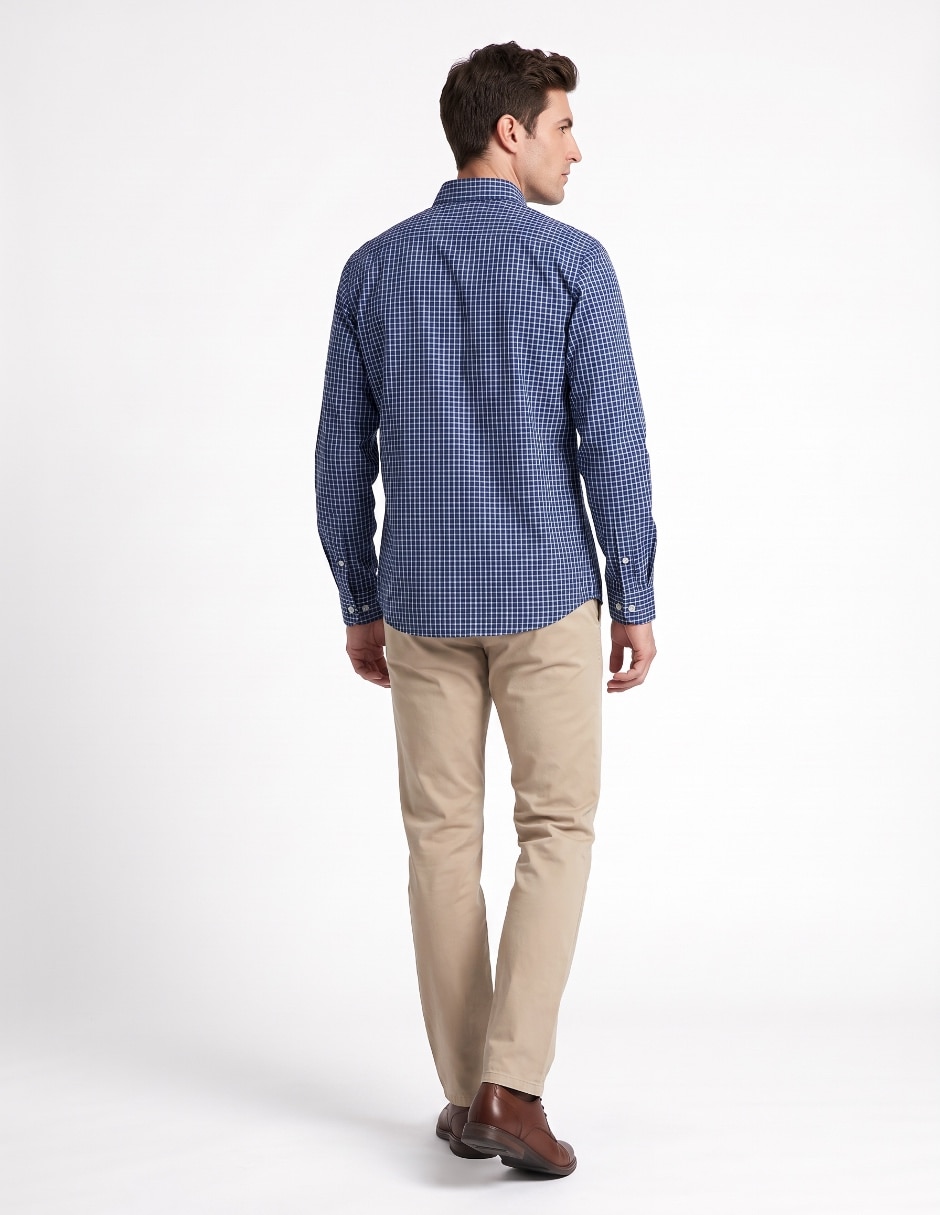 Camisa casual de algodón manga larga para hombre 2