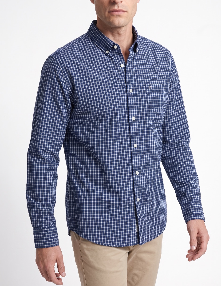 Camisa casual de algodón manga larga para hombre 4