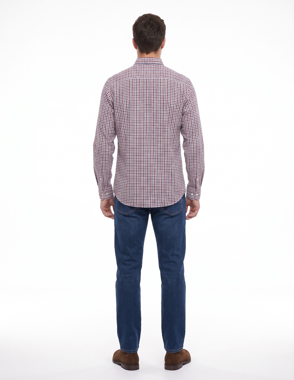 Camisa casual de algodón manga larga para hombre 2