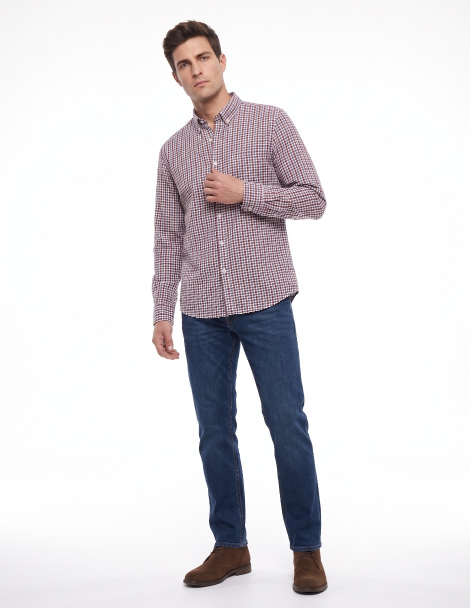 Camisa casual de algodón manga larga para hombre 3
