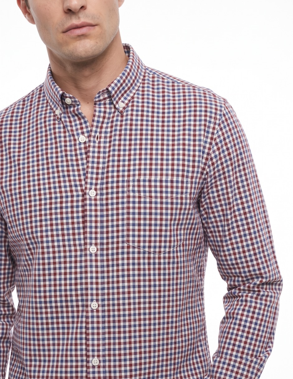 Camisa casual de algodón manga larga para hombre 4