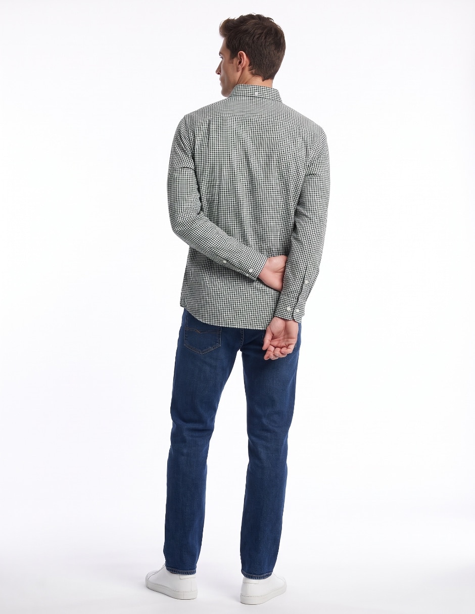 Camisa casual de algodón manga larga para hombre 2