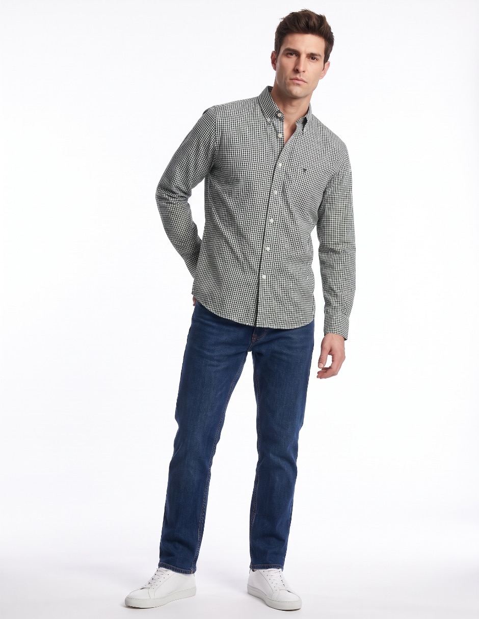 Camisa casual de algodón manga larga para hombre 3
