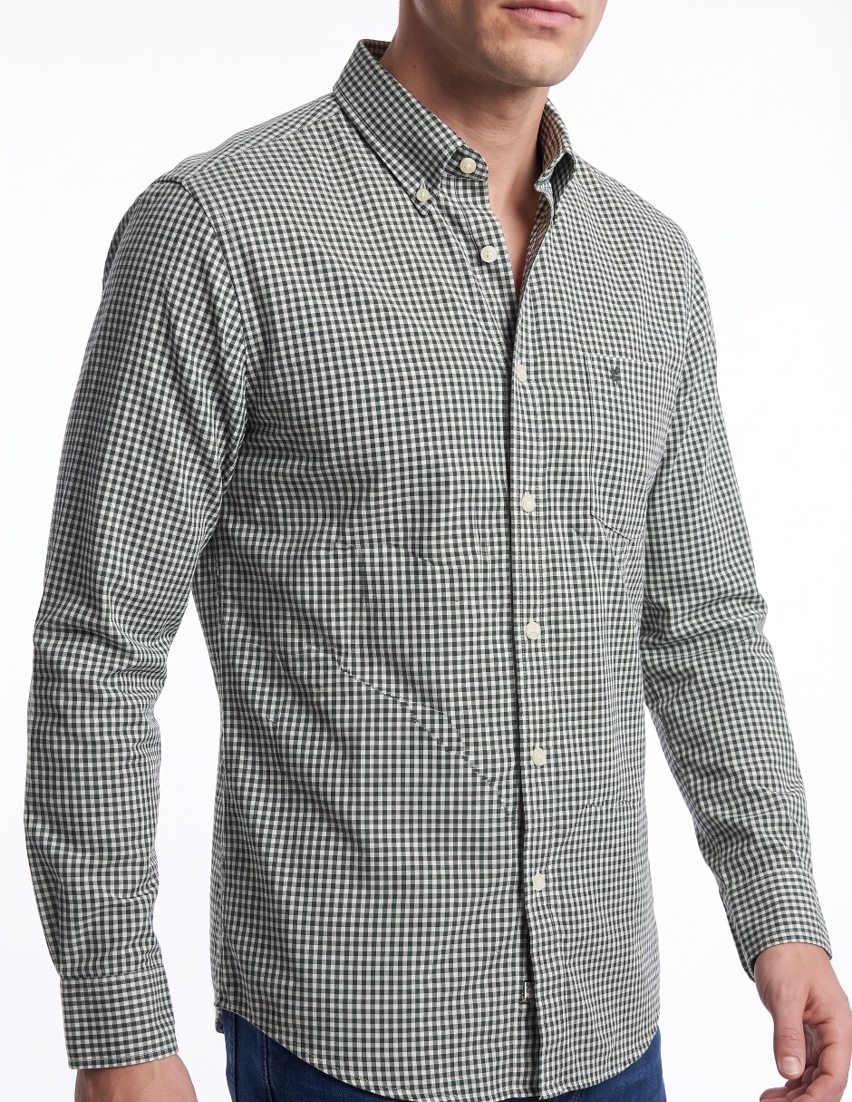 Camisa casual de algodón manga larga para hombre 4