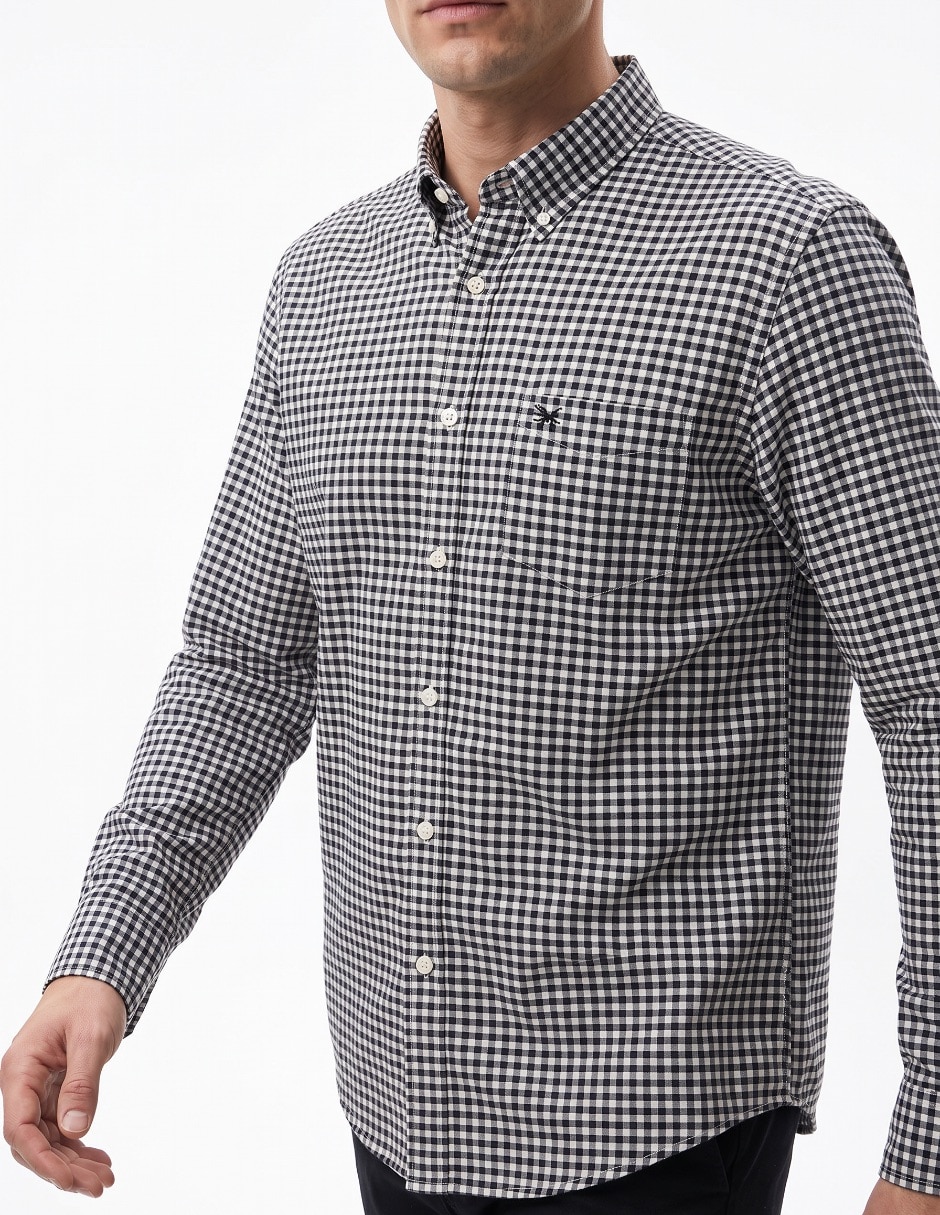 Camisa casual de algodón manga larga para hombre 4