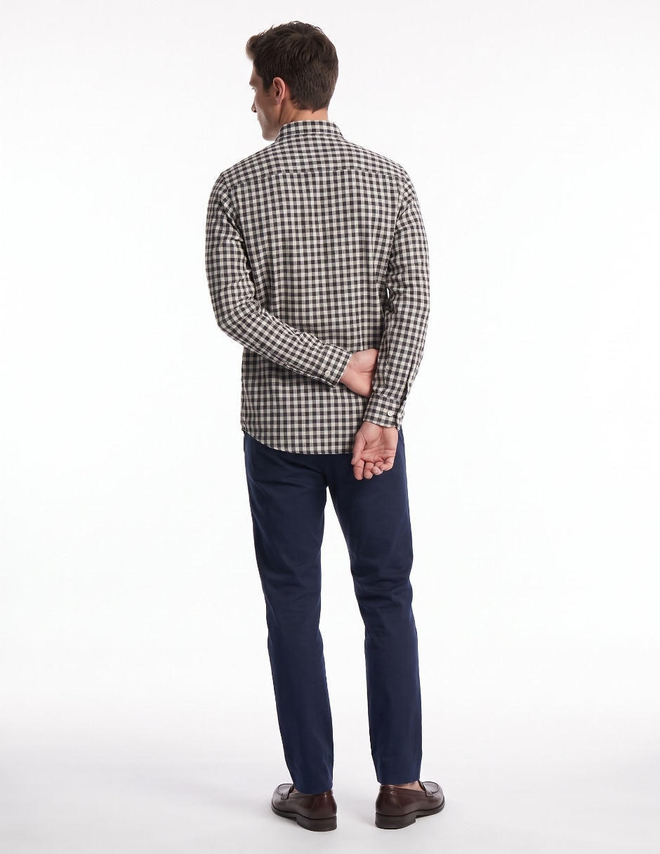 Camisa casual de algodón manga larga para hombre 2