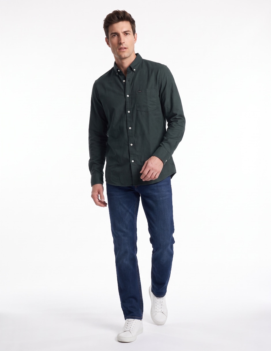 Camisa casual de algodón manga larga para hombre 3