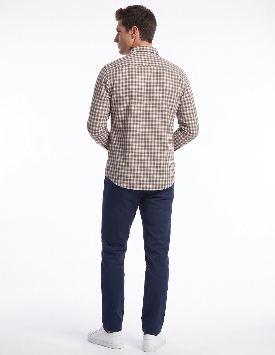 Camisa casual de algodón manga larga para hombre 2