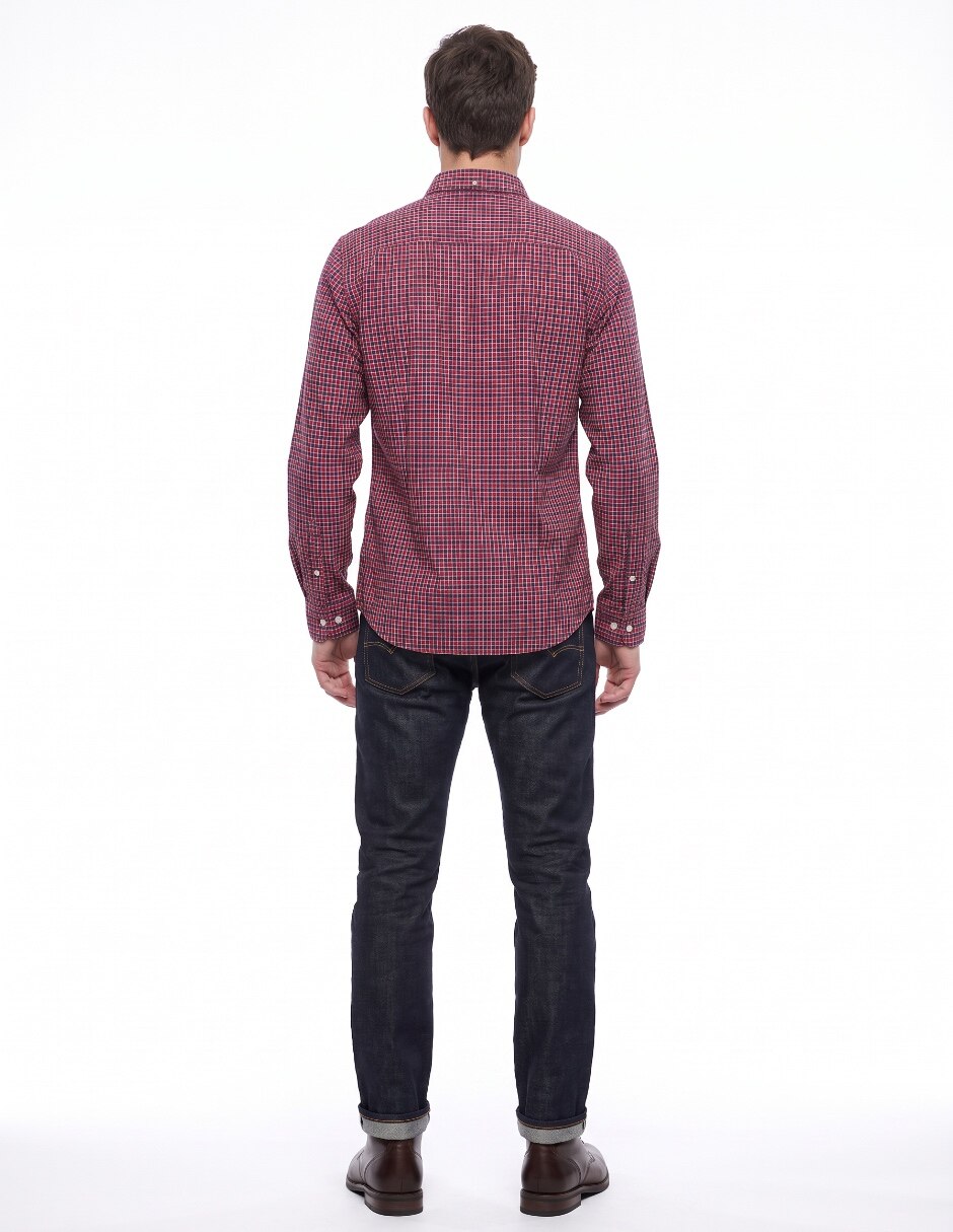 Camisa casual de algodón manga larga para hombre 2