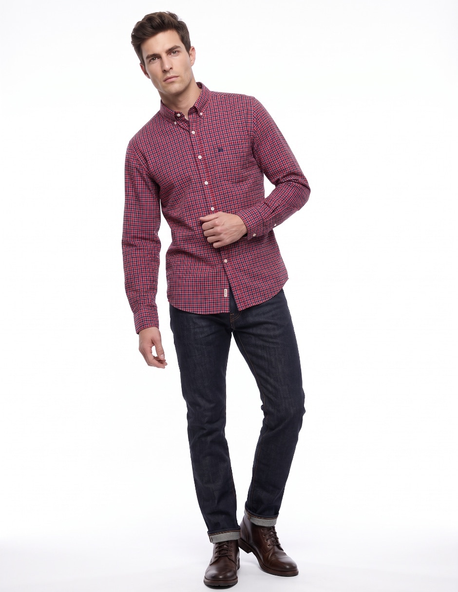 Camisa casual de algodón manga larga para hombre 3