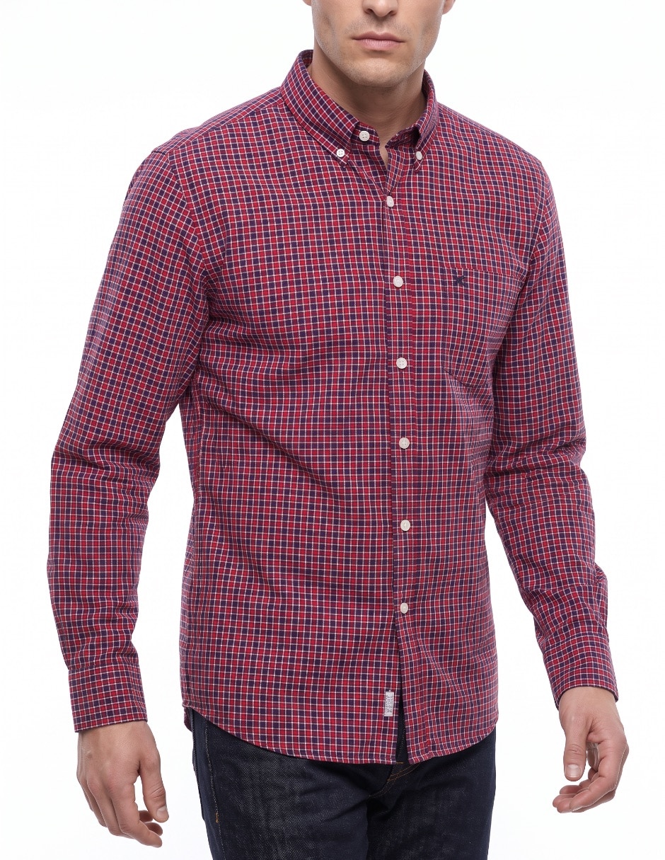 Camisa casual de algodón manga larga para hombre 4