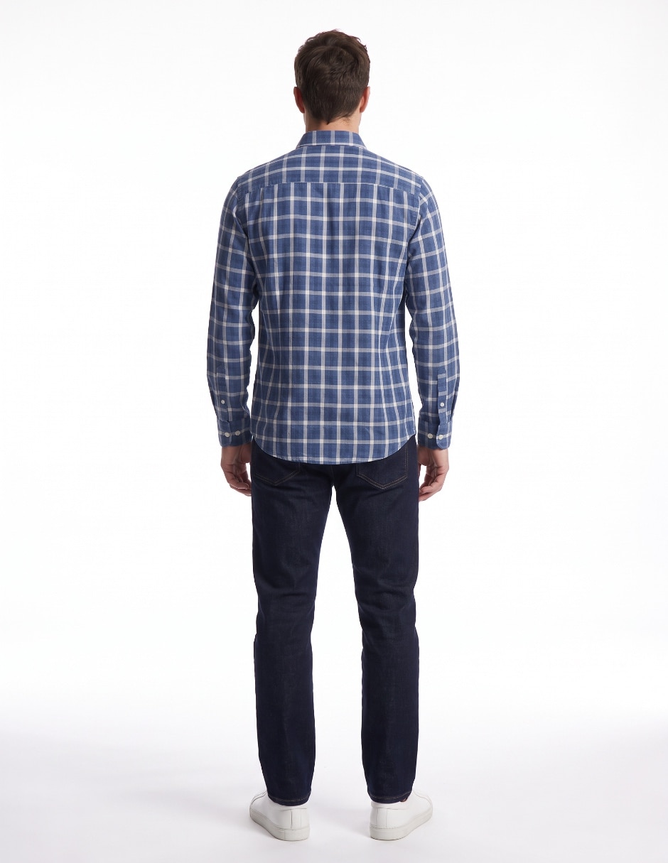 Camisa casual de algodón manga larga para hombre 2