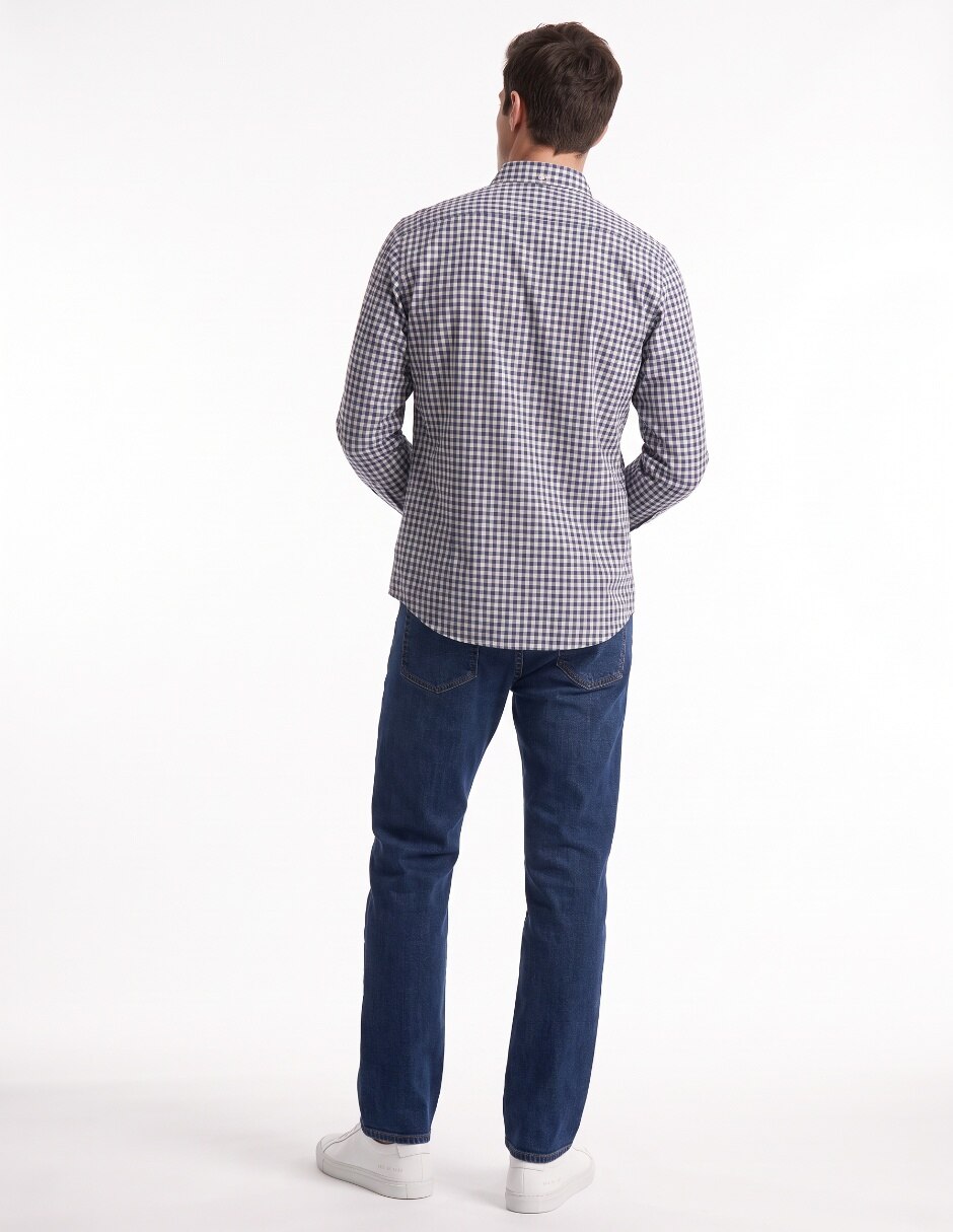 Camisa casual de algodón manga larga para hombre 2