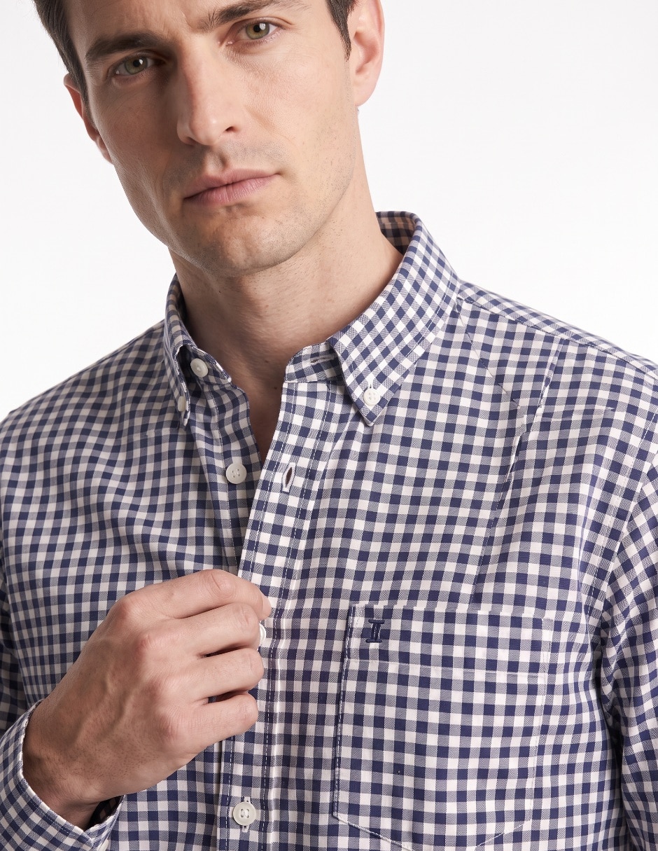 Camisa casual de algodón manga larga para hombre 4