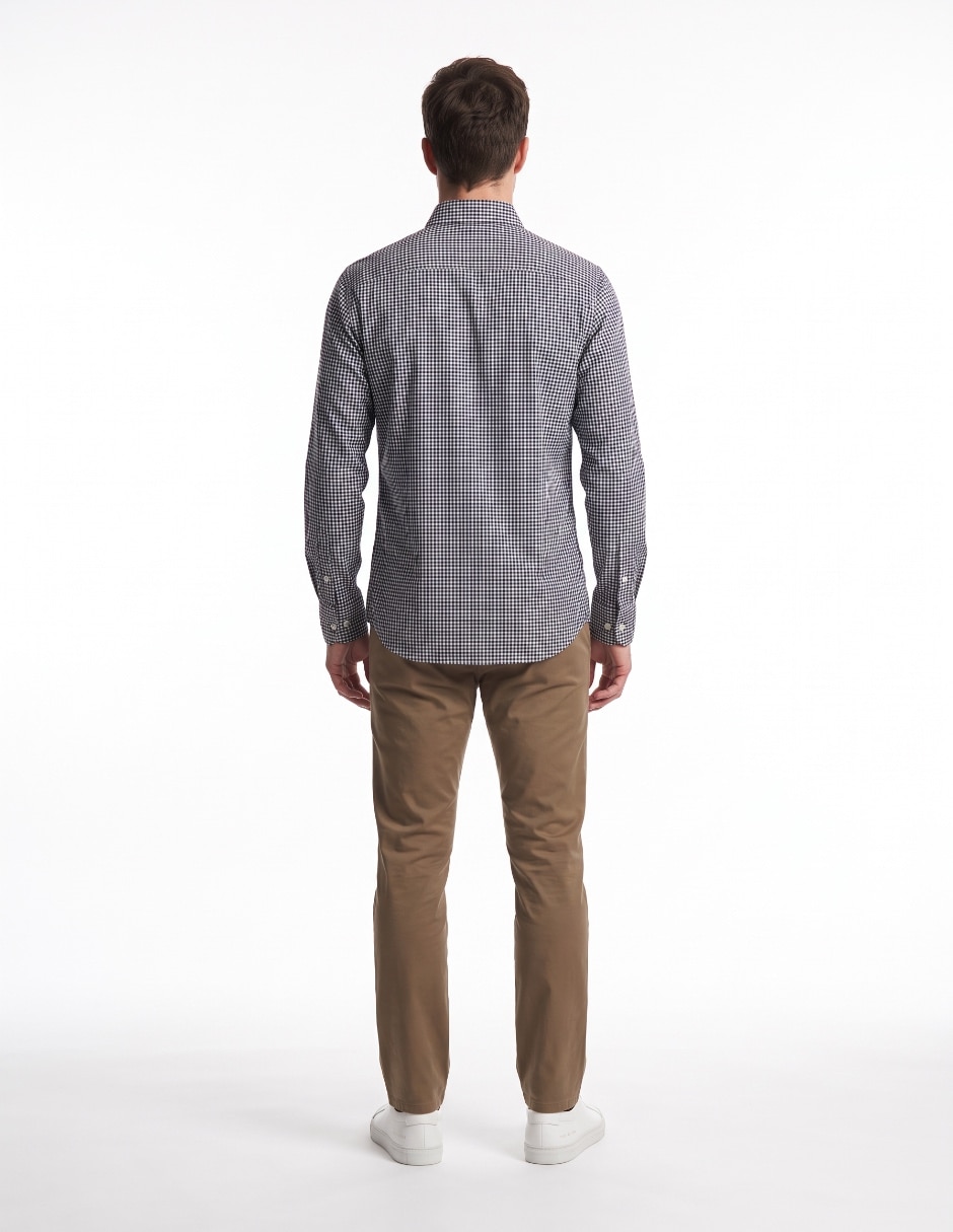 Camisa casual de algodón manga larga para hombre 2