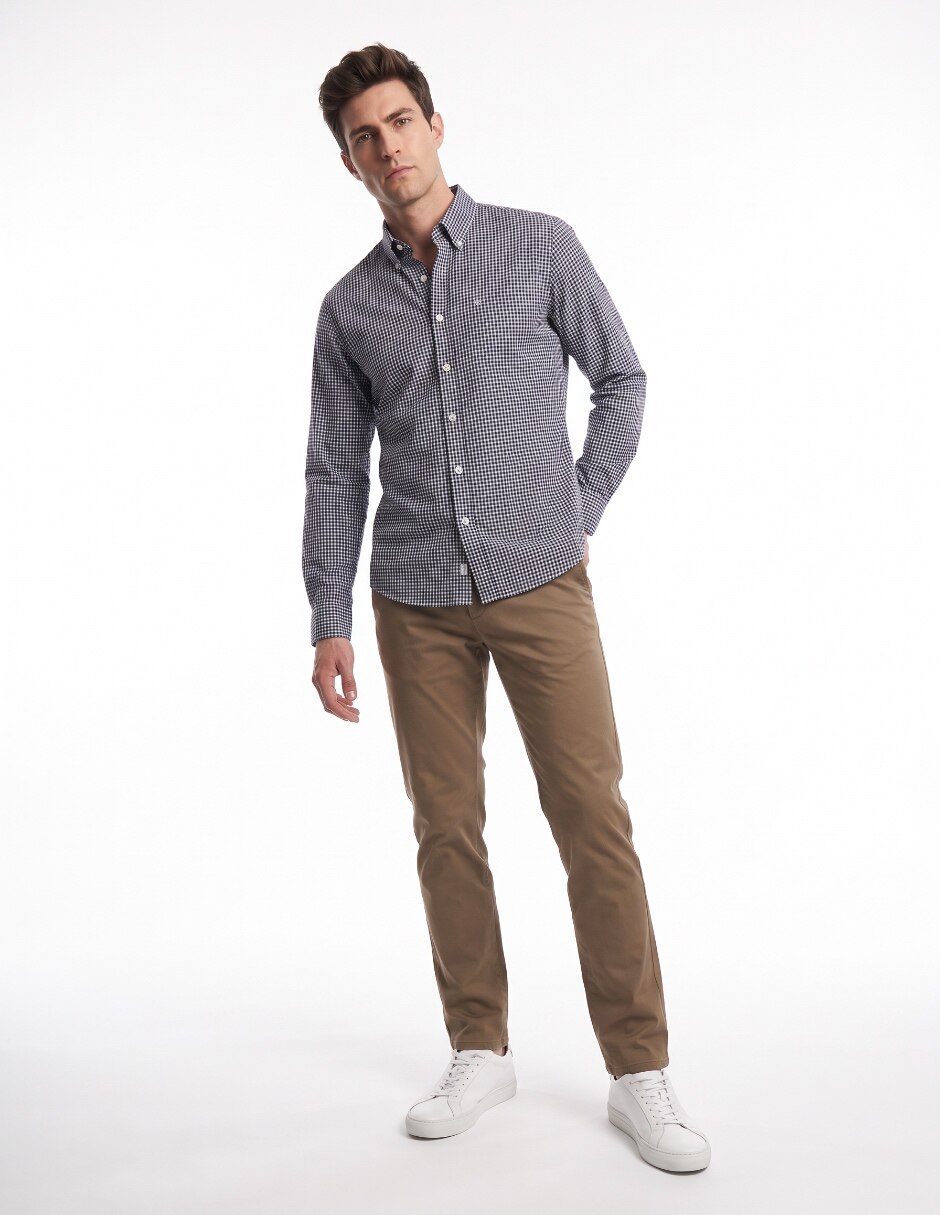 Camisa casual de algodón manga larga para hombre 3