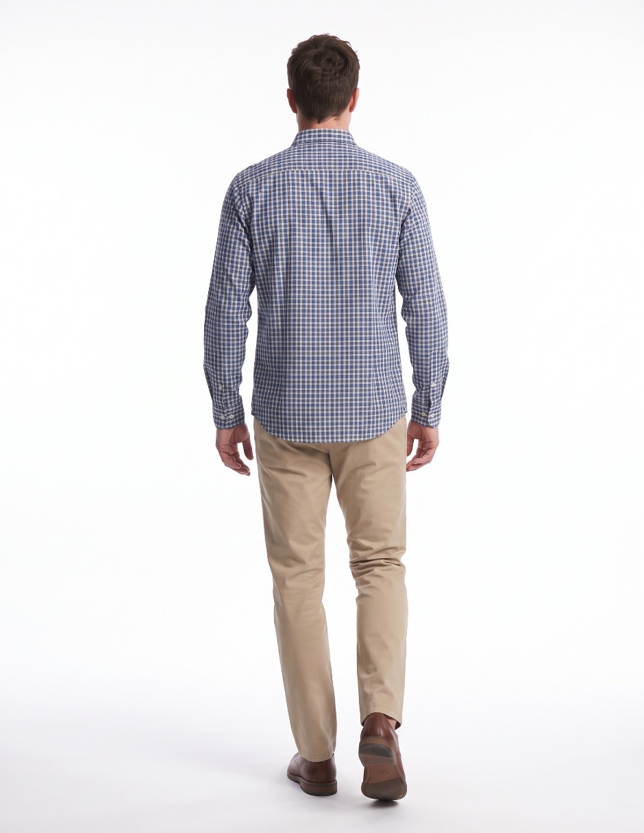 Camisa casual de algodón manga larga para hombre 2