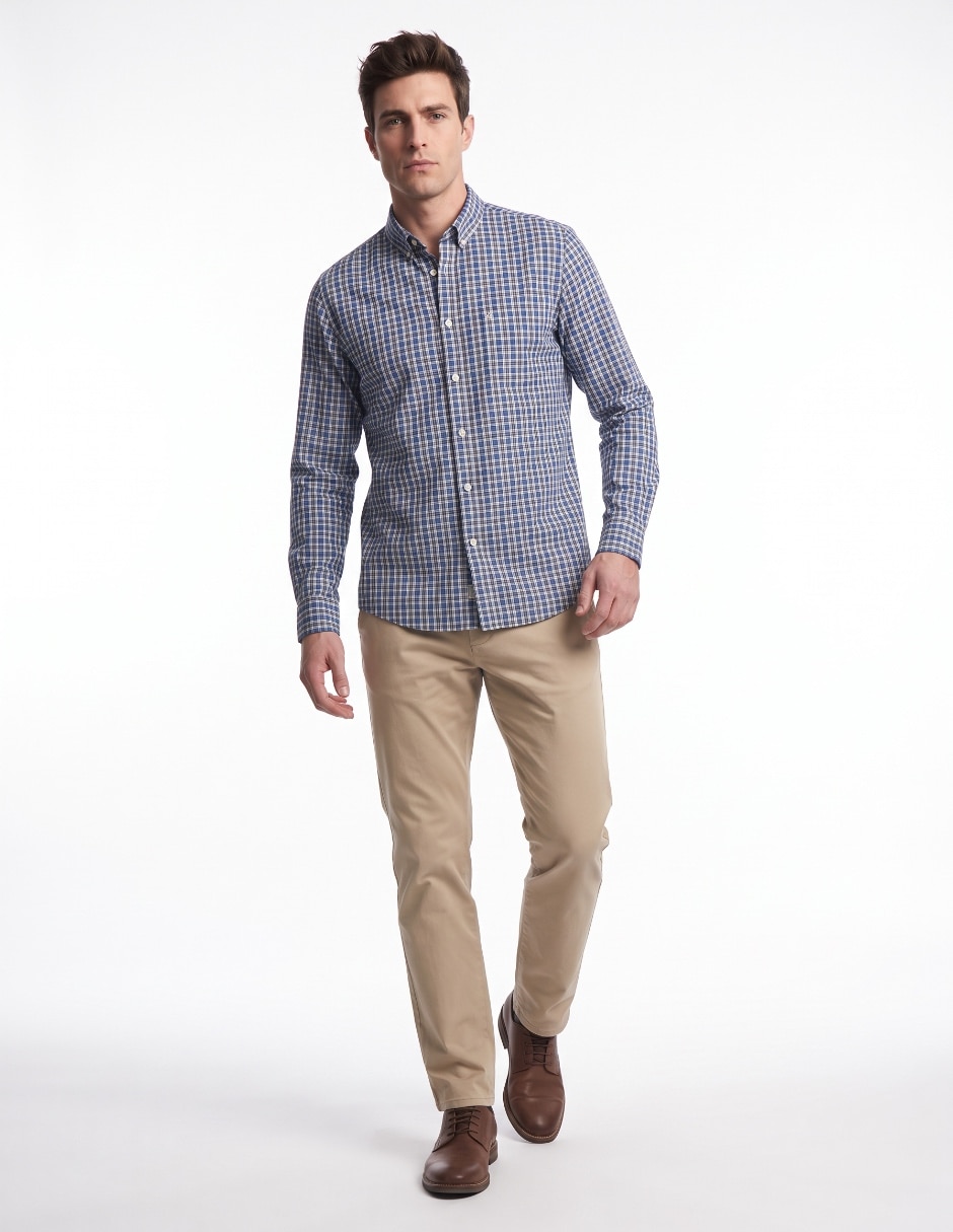 Camisa casual de algodón manga larga para hombre 3