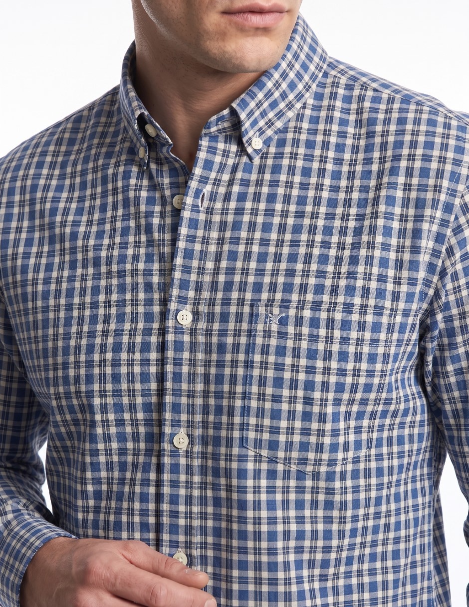 Camisa casual de algodón manga larga para hombre 4
