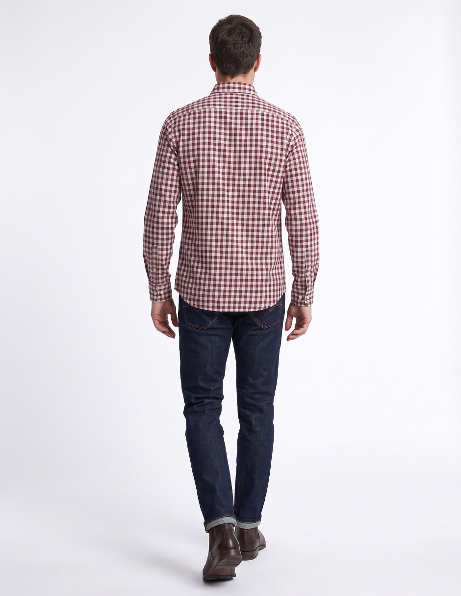 Camisa casual de algodón manga larga para hombre 2