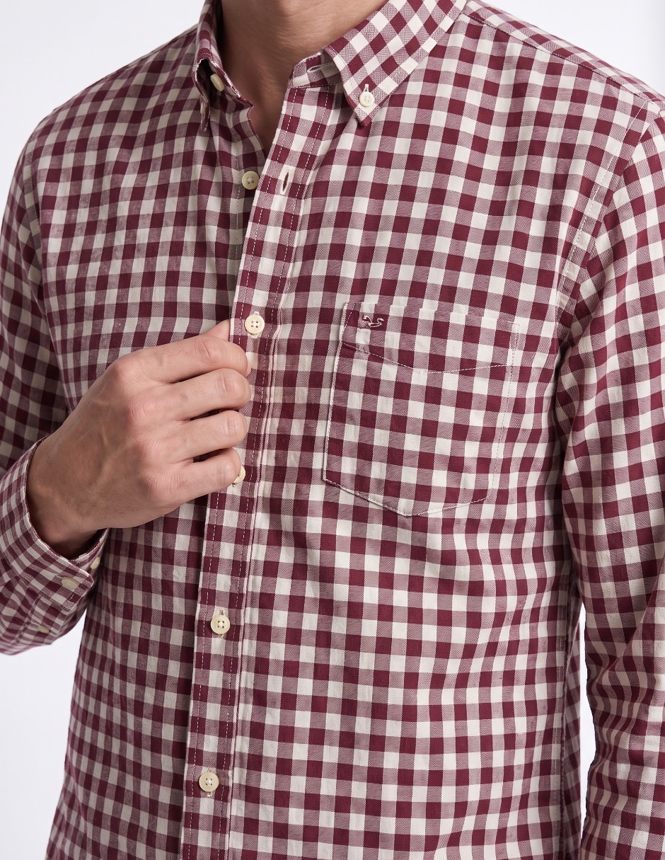 Camisa casual de algodón manga larga para hombre 4