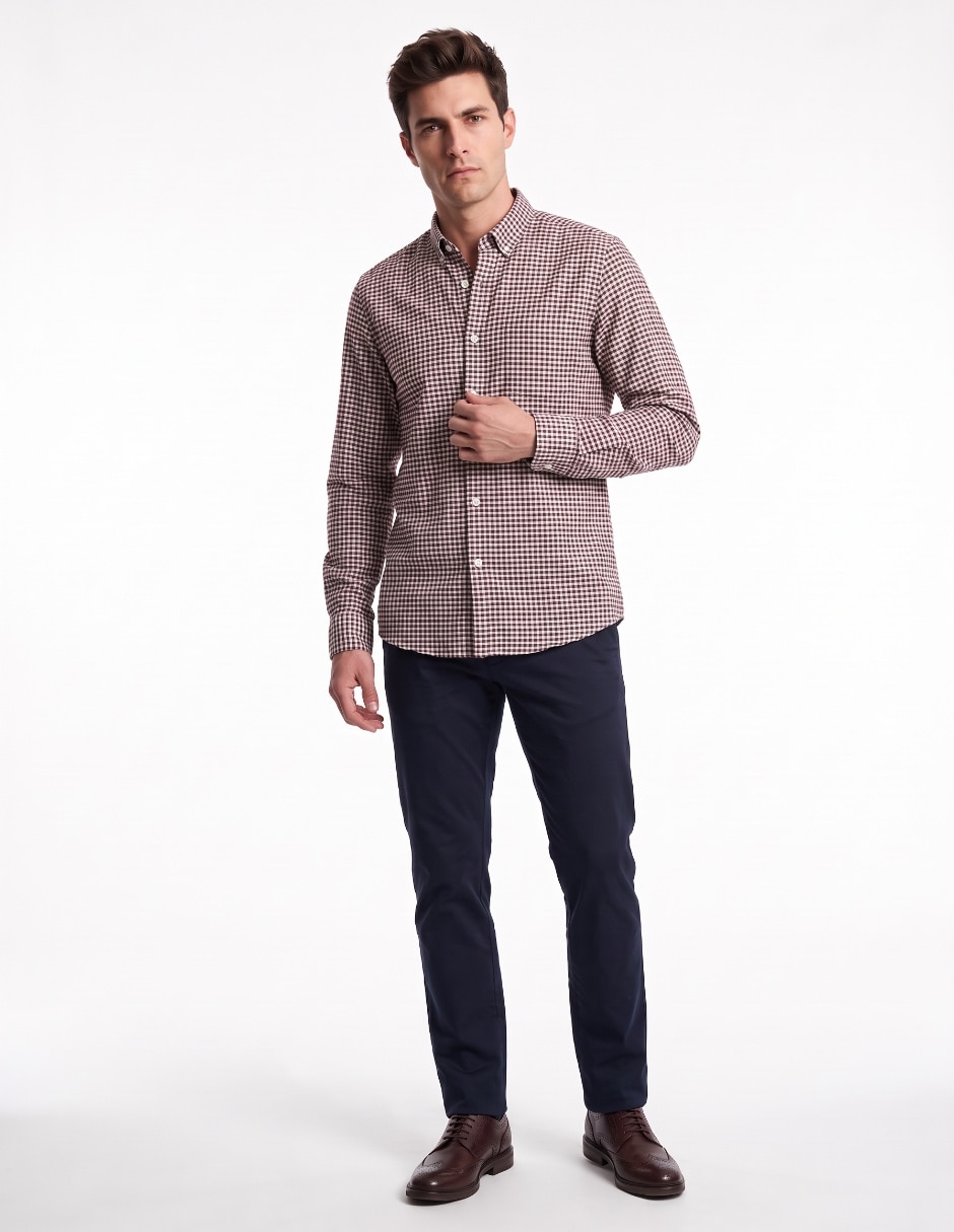 Camisa casual de algodón manga larga para hombre 3