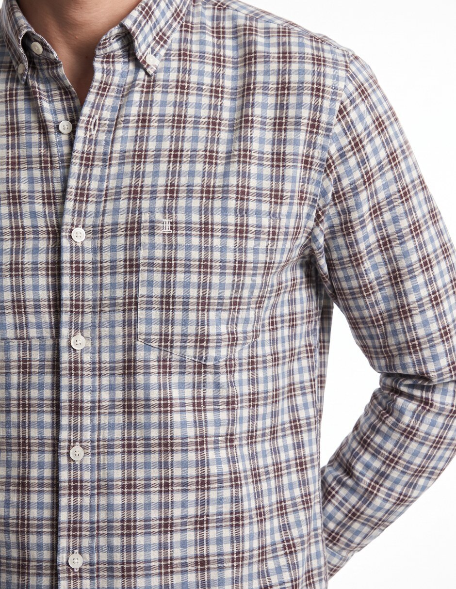 Camisa casual de algodón manga larga para hombre 4