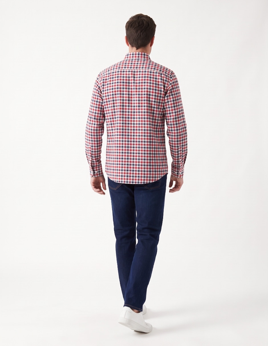 Camisa casual de algodón manga larga para hombre 2