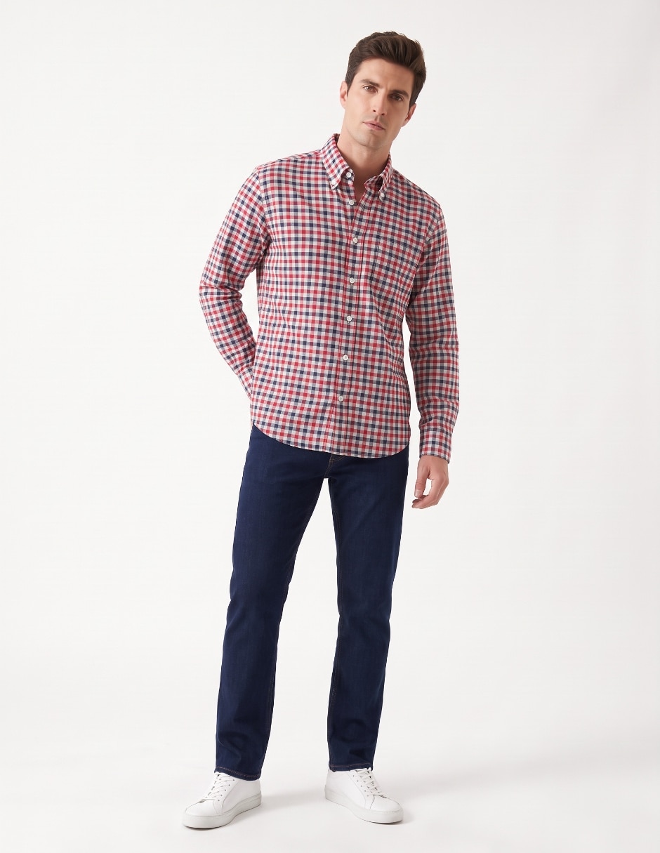 Camisa casual de algodón manga larga para hombre 3