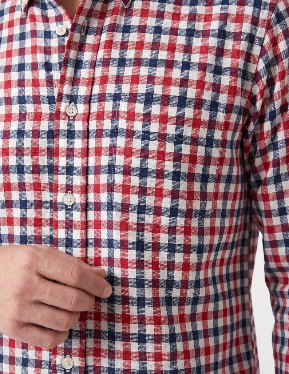 Camisa casual de algodón manga larga para hombre 4