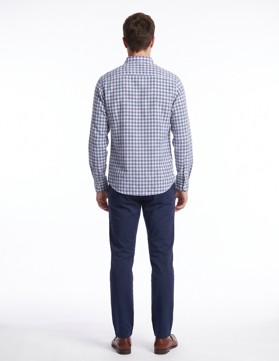 Camisa casual de algodón manga larga para hombre 2