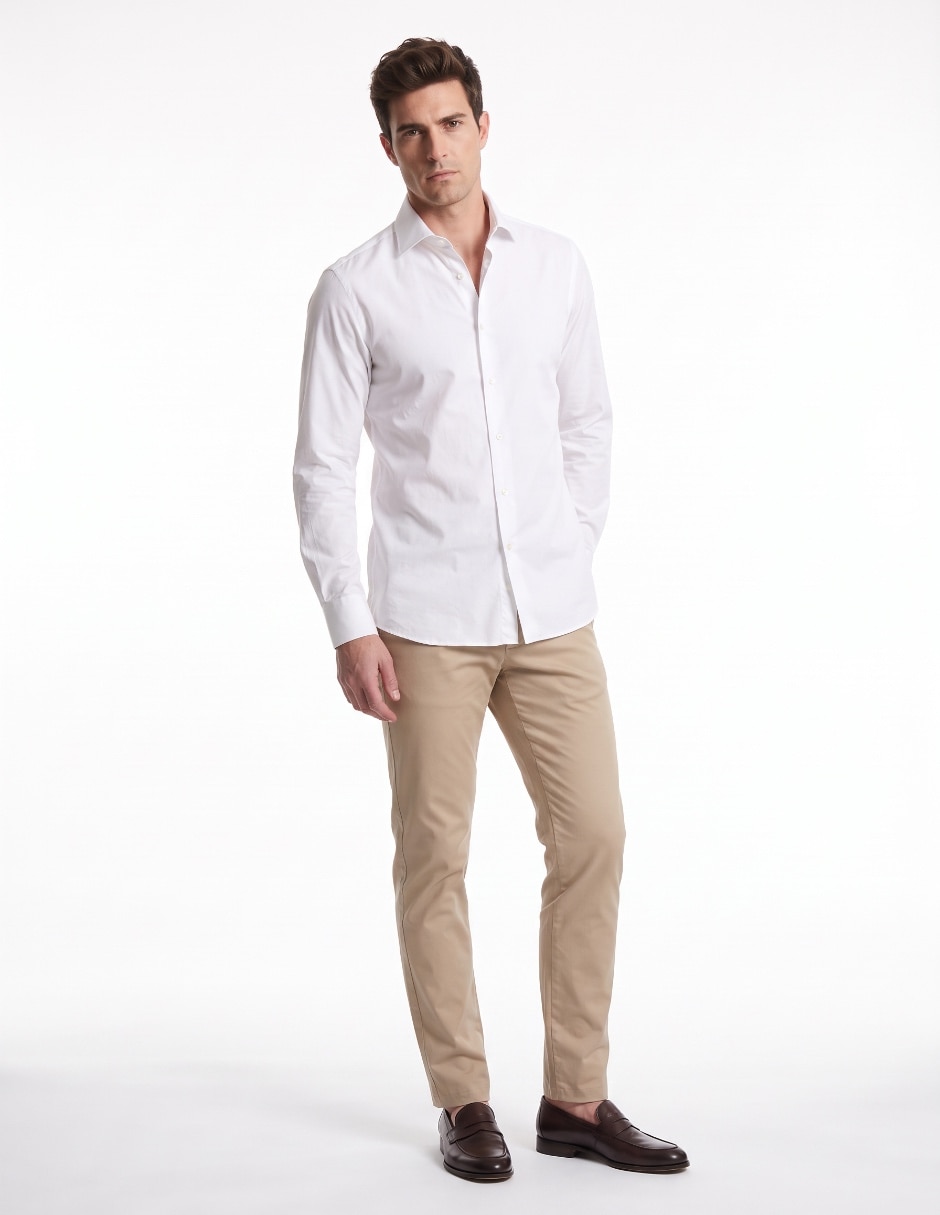 Camisa casual de algodón manga larga para hombre 3
