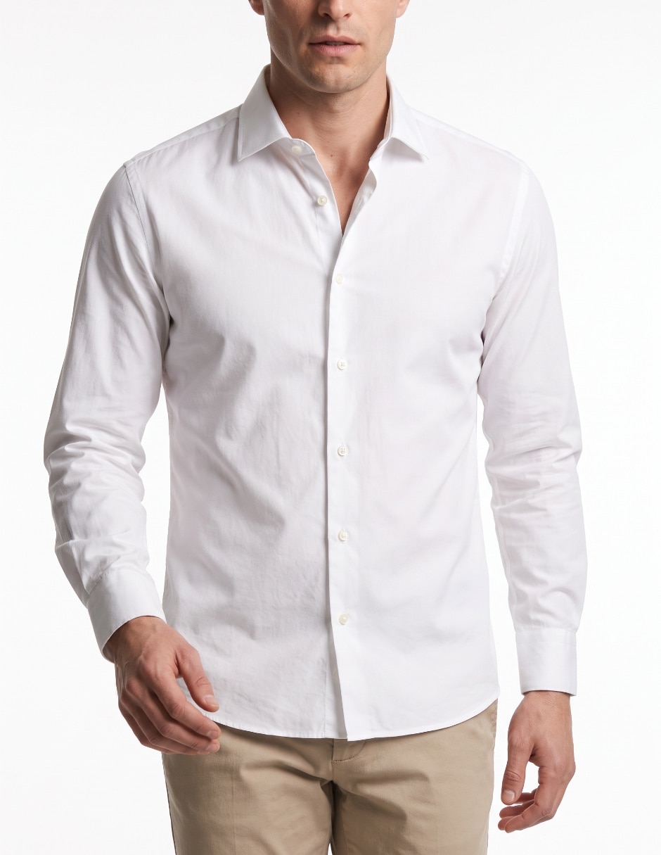 Camisa casual de algodón manga larga para hombre 4